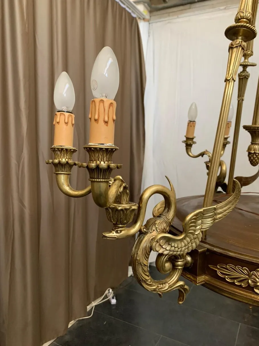 Best Pamono Antique Empire Gilded Bronze Chandelier