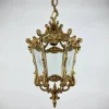 Best Pamono Antique Empire Style Bronze & Glass Lantern Pendant Light, France, 1920s