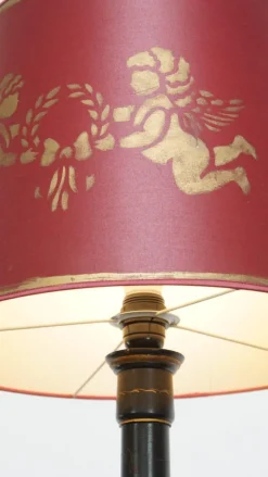 Best Pamono Antique English Japanese Style Standing Lamp with Painting Work, Early 1900s