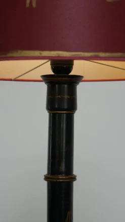 Best Pamono Antique English Japanese Style Standing Lamp with Painting Work, Early 1900s