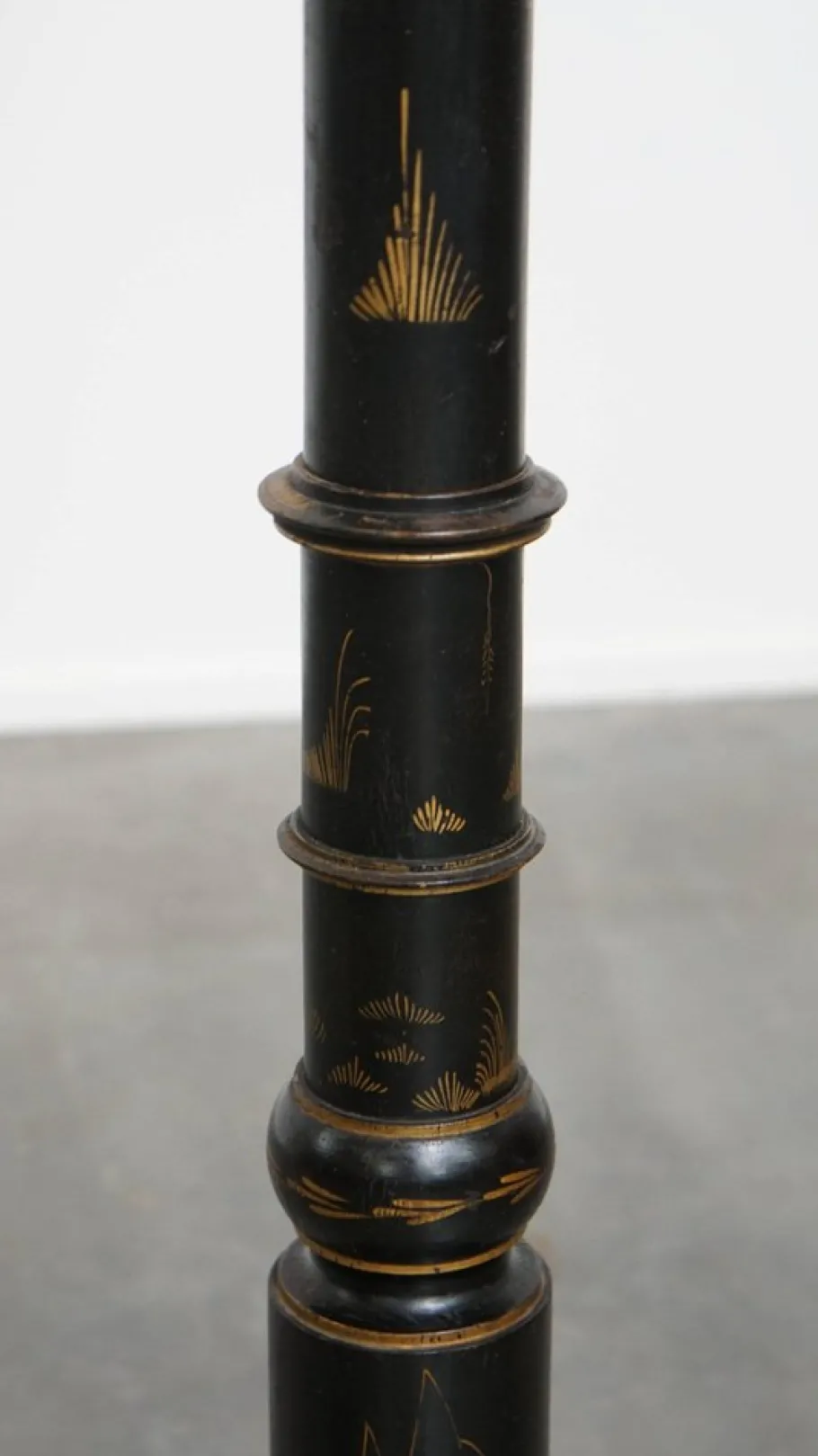 Best Pamono Antique English Japanese Style Standing Lamp with Painting Work, Early 1900s