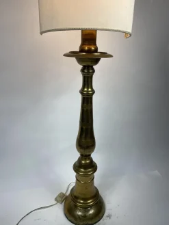 Online Pamono Antique French Floor Lamp in Golden Bronze, 19th Century
