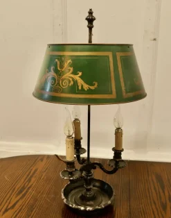 Clearance Pamono Antique French Silver Plated Triple Bouillotte Desk Lamp, 1890s