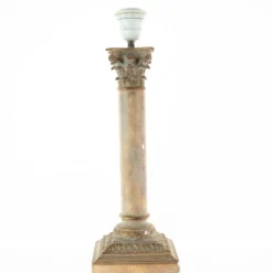Best Pamono Antique Gilt Corinthian Column Table Lamp