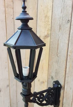 Sale Pamono Antique Hexagon Cast Iron Wall Lantern