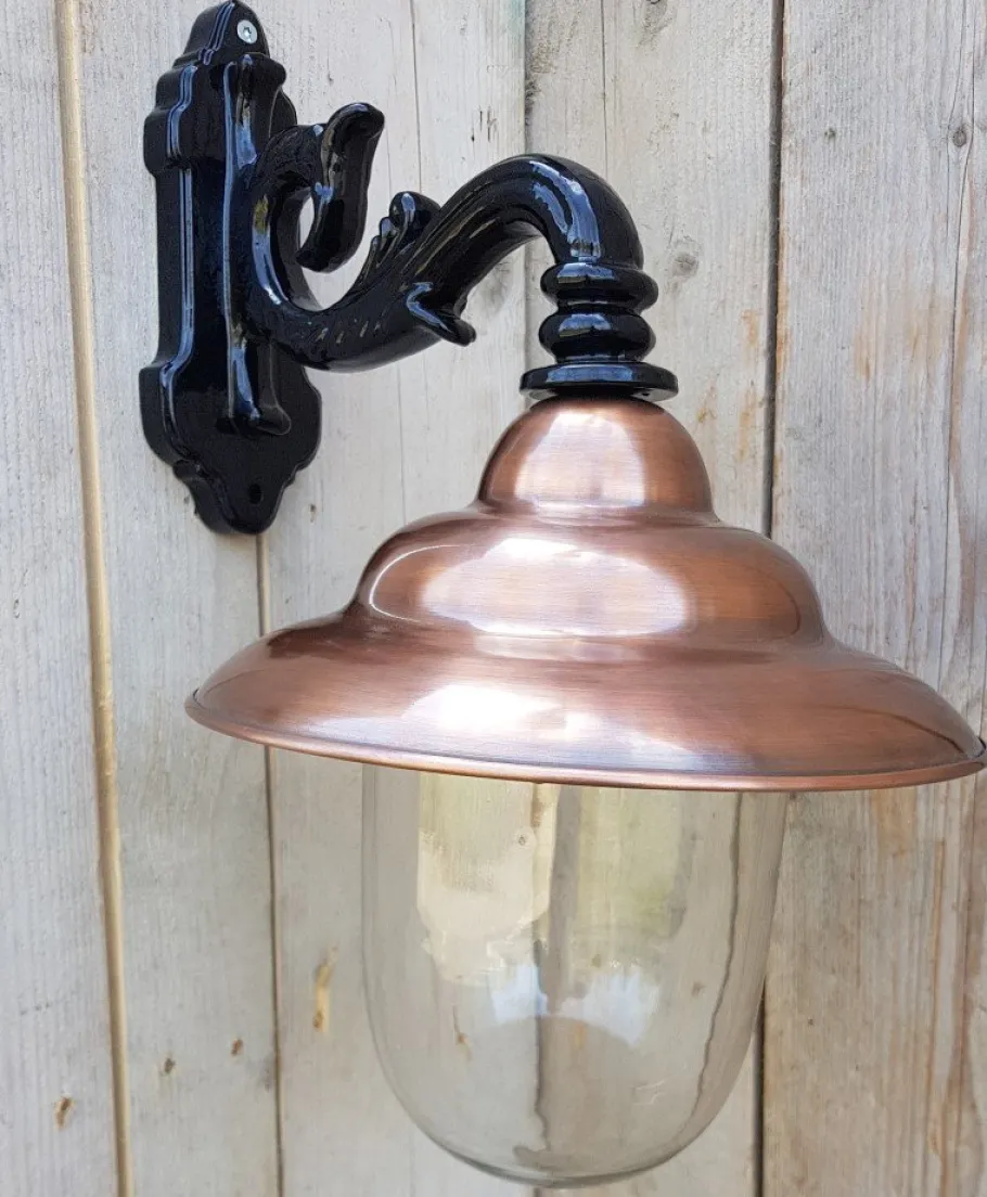 Sale Pamono Antique Italian Black Copper Wall Lantern