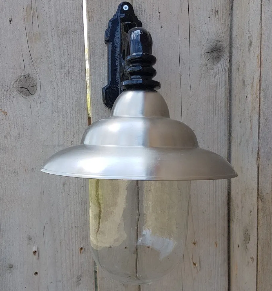 Pamono Antique Italian Black Pewter Wall Lantern