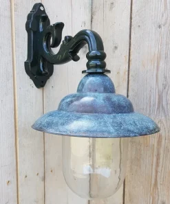 Sale Pamono Antique Italian Green Copper Patina Outdoor Wall Lamp