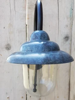 Outlet Pamono Antique Italian Green Copper Patina Outdoor Wall Lamp