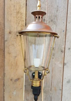 Discount Pamono Antique Round Cast Iron and Copper Wall Lantern