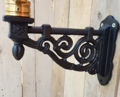 Discount Pamono Antique Round Cast Iron and Copper Wall Lantern