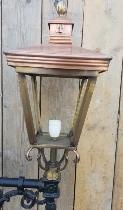 Discount Pamono Antique Square Cast Iron and Copper Wall Lantern