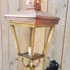 Pamono Antique Square Cast Iron and Copper Wall Lantern