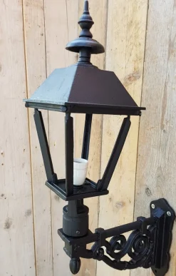 Pamono Antique Square Cast Iron Wall Lantern