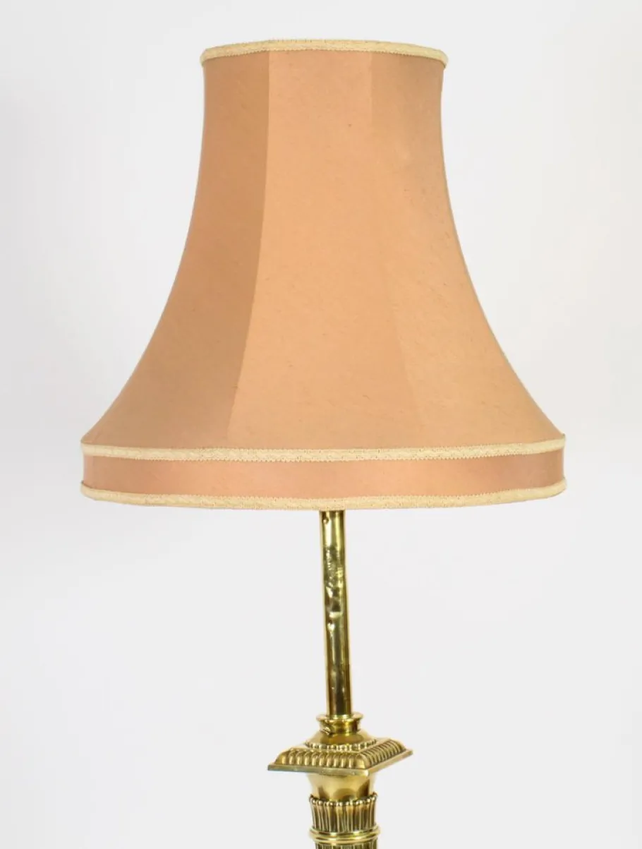 Outlet Pamono Antique Victorian Brass Corinthian Column Telescopic Standard Lamp, 1890s