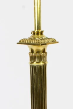 Outlet Pamono Antique Victorian Brass Corinthian Column Telescopic Standard Lamp, 1890s