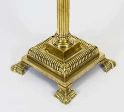 Outlet Pamono Antique Victorian Brass Corinthian Column Telescopic Standard Lamp, 1890s
