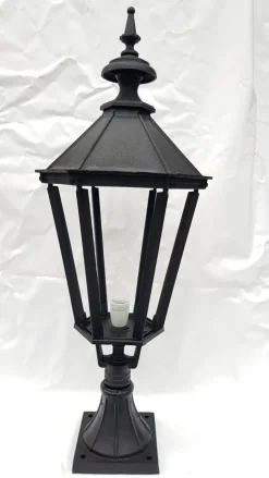 Outlet Pamono Antique Victorian Cast Iron Pillar Lamp Lantern on Base Outdoor Lamp