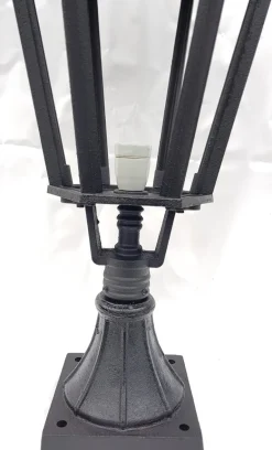 Outlet Pamono Antique Victorian Cast Iron Pillar Lamp Lantern on Base Outdoor Lamp