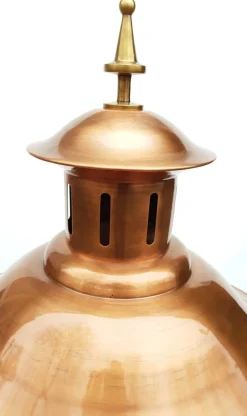 Hot Pamono Antique Victorian Classic Copper Pillar Lamp Lantern on Base Outdoor Lamp