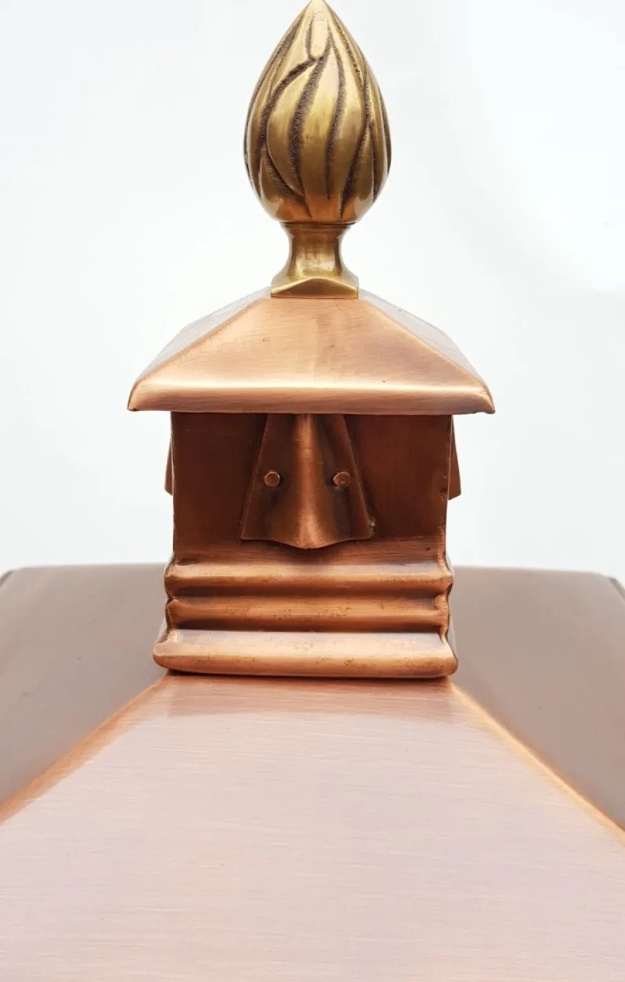 Clearance Pamono Antique Victorian Classic Copper Pillar Lamp Lantern on Base Outdoor Lamp