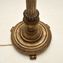 Best Pamono Antique Victorian Gilt Wood Floor Lamp, 1890s