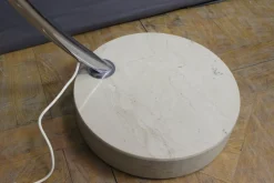 Outlet Pamono Arc Floor Lamp in Marble and Chrome, 1970s