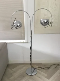 Outlet Pamono Arc Globe Floor Lamp from Gepo Amsterdam, 1970s