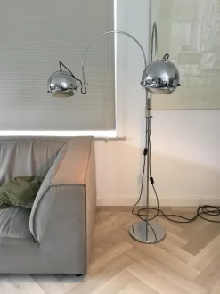 Outlet Pamono Arc Globe Floor Lamp from Gepo Amsterdam, 1970s