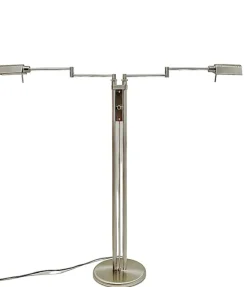 Clearance Pamono 2-Arm Swing Twin Reading Floor Lamp from Holtkotter Leuchten, 1980s