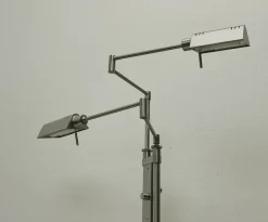 Clearance Pamono 2-Arm Swing Twin Reading Floor Lamp from Holtkotter Leuchten, 1980s
