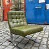 Best Pamono Armchair in Chrome and Faux Leather by Rudolf Horn