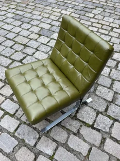 Best Pamono Armchair in Chrome and Faux Leather by Rudolf Horn