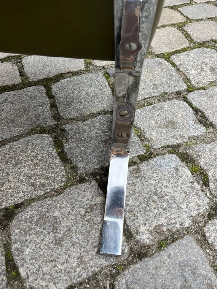 Best Pamono Armchair in Chrome and Faux Leather by Rudolf Horn