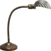 Clearance Pamono Art Deco Belgian Shell Brass Gooseneck Desk Lamp