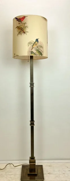Hot Pamono Art Deco Brass Floor Lamp with Geometric Accents, 1950s
