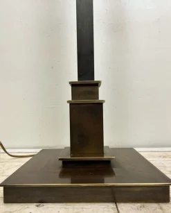 Hot Pamono Art Deco Brass Floor Lamp with Geometric Accents, 1950s