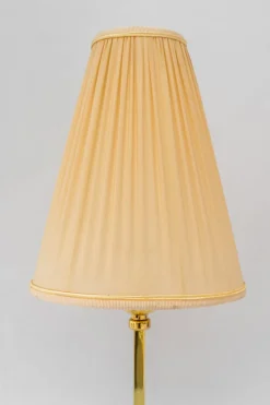 Best Pamono Art Deco Brass Table Lamp with Fabric Shade, Vienna, 1920s