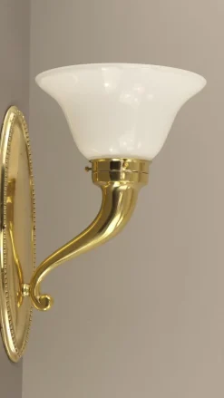 Best Pamono Art Deco Brass Wall Lamps, Austria, 1930s, Set of 2