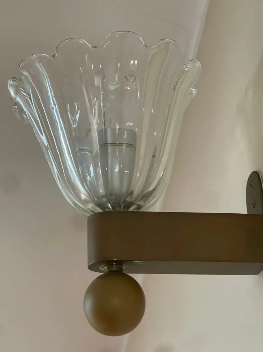 Best Pamono Art Deco Campanula Wall Lights, 1930s, Set of 2