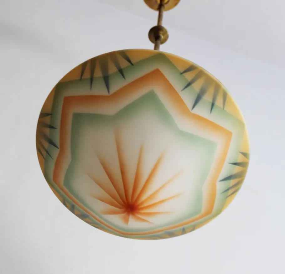 Best Pamono Art Deco Ceiling Lamp, 1930s