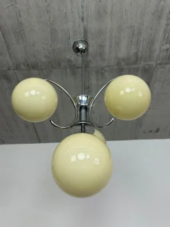 Clearance Pamono Art Deco Chrome Hanging Lamp, 1930s