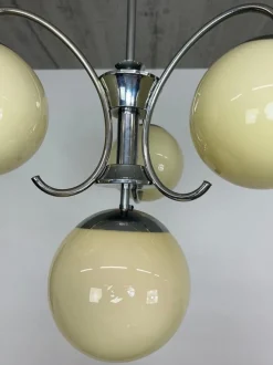 Clearance Pamono Art Deco Chrome Hanging Lamp, 1930s