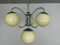 Clearance Pamono Art Deco Chrome Hanging Lamp, 1930s