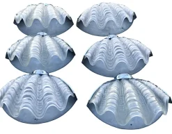 Best Pamono Art Deco Clam Shell Wall Lights, 1930s, Set of 6