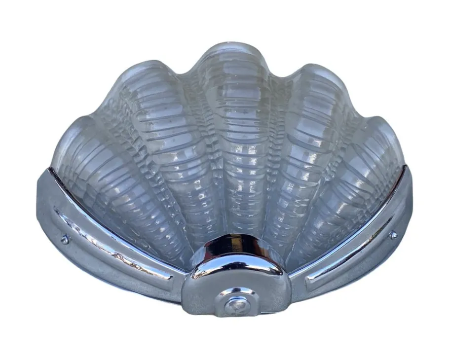 Best Pamono Art Deco Clam Shell Wall Lights, 1930s, Set of 6