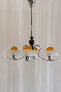 Clearance Pamono Art Deco Danish Fried Egg Chandelier from Fog & Mørup, 1930s