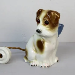 Best Pamono Art Deco Dog Table Lamp in Porcelain, 1930s