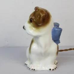Best Pamono Art Deco Dog Table Lamp in Porcelain, 1930s