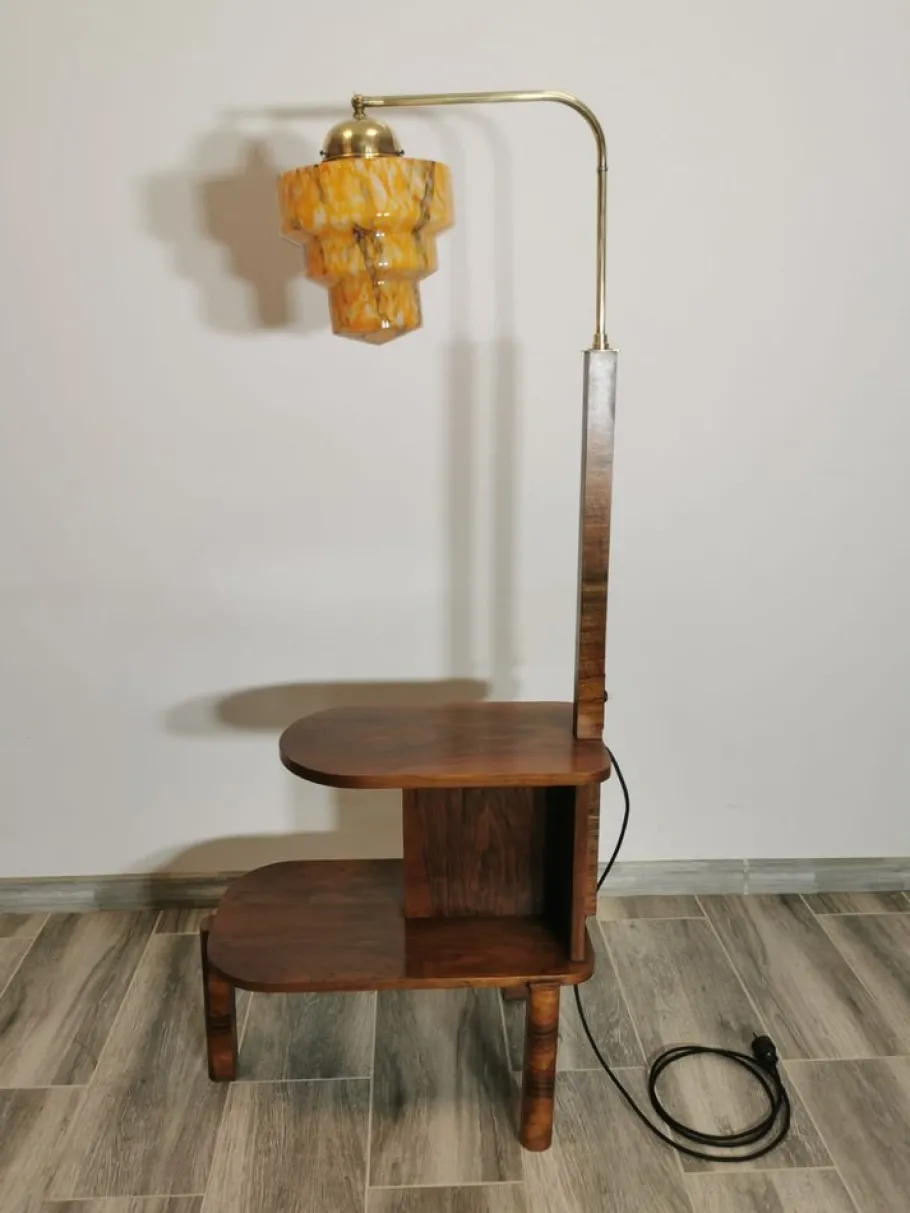 Best Pamono Art Deco Floor Lamp attributed Jindrich Halabala, 1930s
